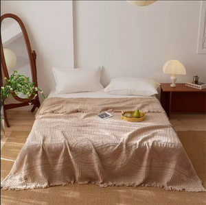 <strong>Pink</strong> Gray Beige Brown Green Woven 100% Cotton Towel Blankets-Home Use Bath Towel Quilt <strong>Throws</strong> - Product Image 5