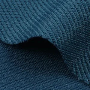 W888-1 विशेष डिजाइन पॉलिएस्टर स्पैन्डेक्स मिश्रण टवील टेरी कपड़े के लिए वसंत स्वेटर