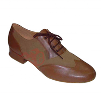 Chaussures de danse latine de salon en cuir à semelle en daim noir classique professionnel pour homme Evkoodance, talon de 1 pouce