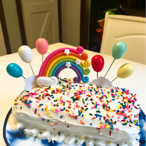 <span class=keywords><strong>Torta</strong></span> di cottura bandiera decorazione di compleanno matrimonio palloncini colorati grande nuvola arcobaleno <span class=keywords><strong>torta</strong></span> decorazione per ragazze <span class=keywords><strong>torta</strong></span> di compleanno - Product Image 2