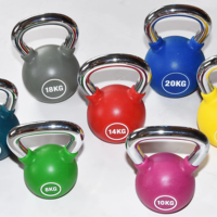 Kettlebell en fonte massif enduit de PU BLD, poignée antidérapante, anti-rayures, écologique, durable, portable, réglable pour l'entraînement du corps entier