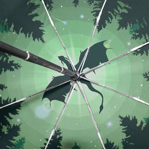 ร่มกันฝนอัตโนมัติ 3 ตอน คุณภาพสูง หรูหรา แข็งแรง ทนลม ด้ามไม้สีดำ พิมพ์โลโก้ ของขวัญทางธุรกิจ - Product Image 3