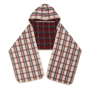 पीले रंग के अनुकूलित महिलाओं के सर्दियों के स्कार्फ ऊन बेज टार्टन ने सर्दियों के लिए टुकड़े टुकड़े टुकड़े - Product Image 2