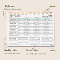 Calendrier de suivi des habitudes avec logo personnalisé Myway Nouveau design Inspirational Habit Journal planner Habit Tracker pour le bureau Vente en gros