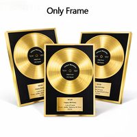 Cadre d'affichage en aluminium or, argent, rose pour affiches et disques vinyles LP, modèle 2026, avec plaque métallique et autocollants personnalisés, pour collection et présentation OEM