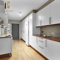 Ensemble d'armoires de cuisine modernes à finition laquée brillante, qualité supérieure, pour projet de maison, rangement de cuisine