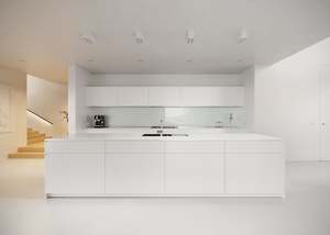 Armoire de cuisine plate en forme de L, blanche, moderne, de haute qualité, designs brillants, ensembles d'armoires de cuisine fabriqués à Foshan - Product Image 3