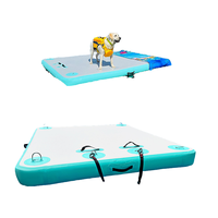 Dock flottant gonflable de plate-forme pour le matériel de point de goutte de yoga de l'eau pour nager dans la rivière
