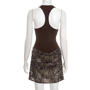 Robes de soirée pour femmes Viviblook D25DS562, nouvelles robes sexy sans manches, patchwork de paillettes, coupe ajustée, mini robe moulante - Product Image 6