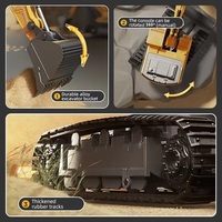 Excavadora de Juguete a Control Remoto de Aleación para Niños 1:24, Vehículo de Construcción Eléctrico RC de 5/6 Canales 2.4Ghz, Regalo
