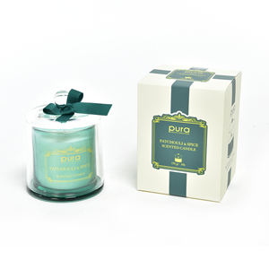 Bougie Patchouli et Épices 150g dans un Cloche en Verre, Diamètre 9cm, Hauteur 12cm - Product Image 1