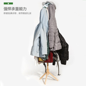 Simple floor-standing solid wood <b>clothes</b> <b>rack</b>, easy-to-assemble storage <b>rack</b> for bedroom and home use. - Product Image 4