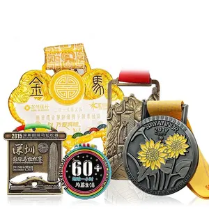奖牌奖励制造商定制锌合金3D运动金属奖牌马拉松跑步比赛奖牌供应商