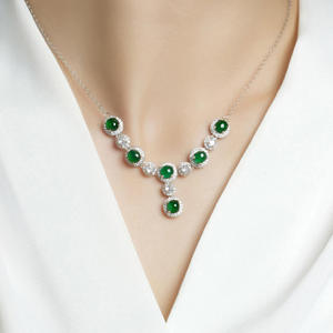 Pendentif en jade vert naturel, colliers de luxe, incrustation en argent S925, accessoires pour femmes, bijoux, certificat d'évaluation D169 - Product Image 4