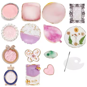 Palette à ongles en forme d'anneau, plaque de peinture en résine multicolore, outil de mélange de vernis gel pour la conception de manucure - Product Image 1