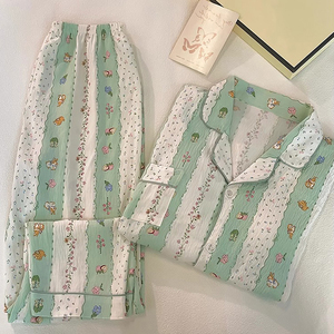 Pyjama Premium Feeling à manches longues pantalons longs coton nuageux printemps et automne pyjamas femmes mode maison vêtements - Product Image 6