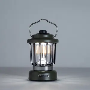 Wendadeco Outdoor Portable Camping Lights Retro Camping Lantern Field Power Bank For Awning