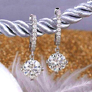 Orecchini Pendenti con Cristalli Pavé per Donne, Eleganti Accessori per Ufficio, Uso Quotidiano e Feste - Product Image 3