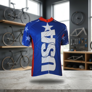 Maillots de cyclisme USA Blue Ice BI-J-804 – Personnalisation Nom & Numéro – Coupe Automatisée Unisexe – Vêtements de Sport - Product Image 2