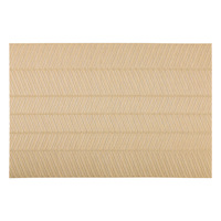 Set de table carré en PVC Teslin à lignes ondulées, style moderne et minimaliste, pour salle de banquet, comptoir de bar, design rayé