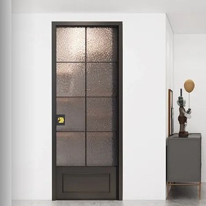 Porte intérieure en alliage d'aluminium, style minimaliste, étanche, ouverture latérale universelle/reversible pour salle de bain et cuisine - Product Image 2