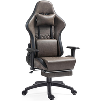 Chaise de jeu E Sport, chaise gamer, chaise réglable en hauteur, ergonomique, en cuir, chaise de jeu pour ordinateur, design moderne inclinable pour un usage domestique