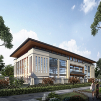 Bâtiment de bureau préfabriqué en structure acier sur mesure