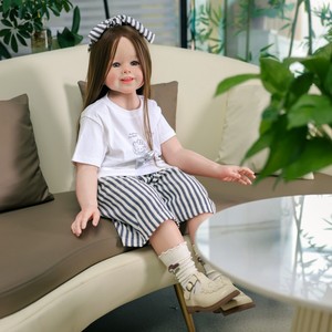 120cm Extra Grote Vinyl Modepop Reborn Levensechte Simulatie Rustgevende Gezelschap Realistische Proportionele 5-7 Jaar Unisex - Product Image 2
