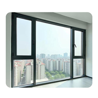 Australie Standard fenêtres en aluminium Double vitrage en aluminium salle de bain Ventilation fenêtre à battant pour les maisons