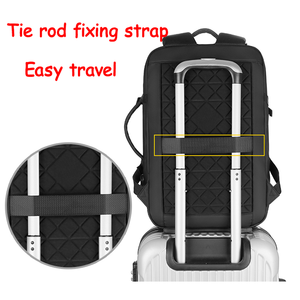 时尚简约男士商务电脑背包带USB充电口防水学生包耐磨青少年笔记本包 - Product Image 5