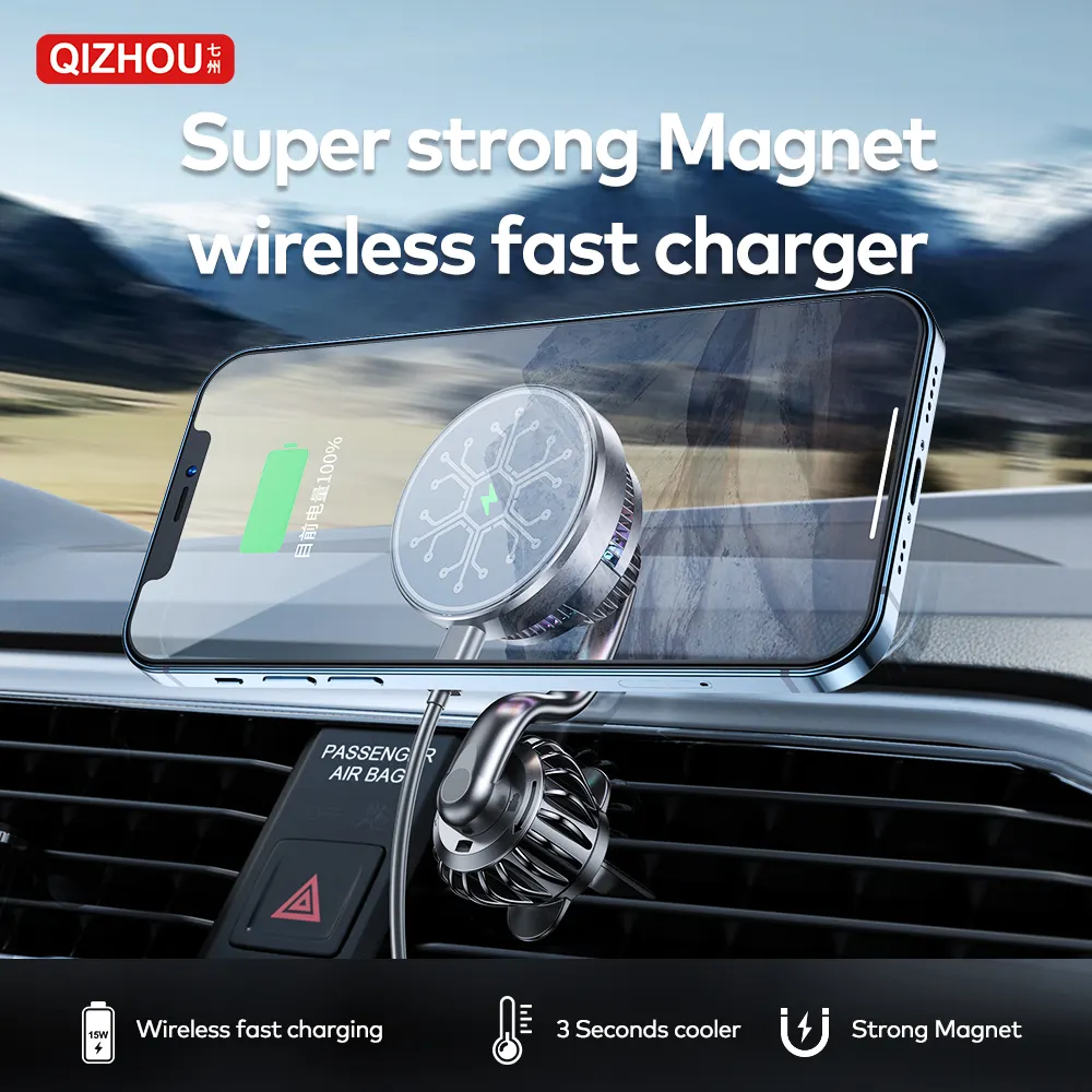 Phone Holder Factory Wholesale 15W Wireless Charging Car Phone Holder For Iphone
