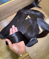 Paquetes de Cabello Ondulado Crudo Camboyano al por Mayor, Cabello Ondulado Rizado Indio Liso Extremo, Paquetes de Cabello 100% Crudo, Paquete de Cabello Ondulado Camboyano para Tejer
