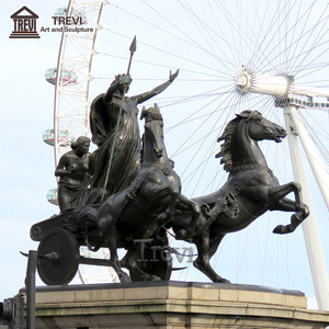 <span class=keywords><strong>Escultura</strong></span> <span class=keywords><strong>Griega</strong></span> Clásica de Bronce de un <span class=keywords><strong>Hombre</strong></span> en Carro y Caballo, Técnica de Fundición - Product Image 5
