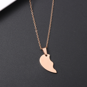 Parure <span class=keywords><strong>de</strong></span> bijoux plaqué <span class=keywords><strong>or</strong></span> 18 carats, étanche et inaltérable, collection 2026 – Collier couple cœur brisé, cadeau d'amour - Product Image 2