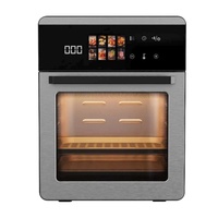 Friteuse à air carrée noire moderne 6L, modèle exclusif 1350W, cuisson rapide 80-200°C, pour un style de vie sain et domestique