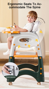 CLAF <span class=keywords><strong>BEBE</strong></span> vente en gros pas cher <span class=keywords><strong>Restaurant</strong></span> multifonctionnel Table et chaise d'alimentation pour bébé Chaise de salle à manger pour enfants en plastique - Product Image 4