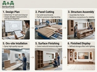 Muro de TV Arquitectónico Integrado, Unidad de Almacenamiento Modular Personalizada para Proyectos de Villas y Apartamentos de Lujo