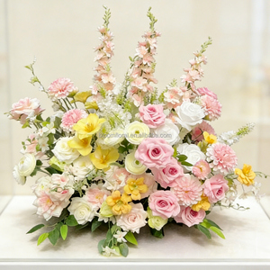 BF-ALR-BL02 Fleur <span class=keywords><strong>de</strong></span> sol pour allée <span class=keywords><strong>de</strong></span> mariage <span class=keywords><strong>de</strong></span> haute qualité, longueur 60 cm, <span class=keywords><strong>bleu</strong></span> clair et blanc, pour décoration <span class=keywords><strong>de</strong></span> fête <span class=keywords><strong>de</strong></span> mariage - Product Image 6