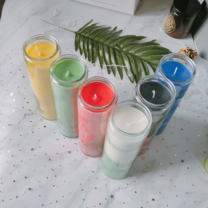 Velas de 7 Días Personalizadas al por Mayor con Etiqueta, Colores Arcoíris, para Rituales de Dinero, Chakra, Oración, Espirituales, Religiosas y Conmemorativas - Product Image 3