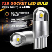 Bombillas LED T10 W5W 12V Super Bright 3030 2SMD Interior del coche Domo Mapa Puerta Cortesía Dash Luces de matrícula