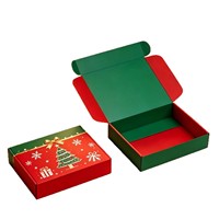 Boîte à cadeaux pliable personnalisée pour Noël, boîte en carton en forme de sapin de Noël pour l'expédition de vêtements et de cadeaux de Noël