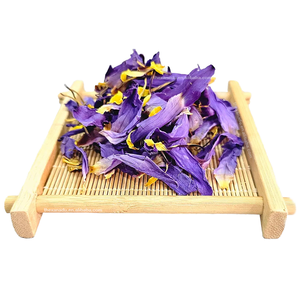 Pétales de fleur de lotus bleu bio, norme UE, qualité supérieure, pour thé minceur, herbe aromatique, garniture, pâtisserie, cocktail, sachet de thé en vrac - Product Image 1
