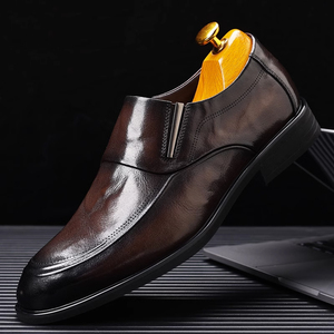 Chaussures habillées décontractées pour hommes en cuir de vachette de haute qualité, souples et confortables, style Oxford pour le bureau et les occasions formelles - Product Image 3