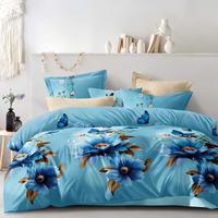 Parure de draps 3 pièces personnalisée OEM en coton africain, drap plat et 2 taies d'oreiller, emballée en cadeau