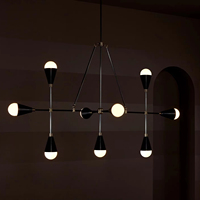 XZ, estructuras cónicas triangulares oscuras, candelabros Vintage de techo de latón envejecido, decoración de techo, diseño colgante de latón Led lineal