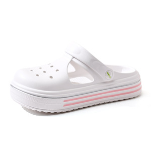 White Women's <b>Clogs</b> With Thick Soles EVA Breathable Closed Toe Outdoor Sandals - Product Image 5