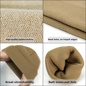 قبعة شتوية أكريليك بشعار مخصص/فارغة بالجملة - 70 لونًا، قبعة محبوكة دافئة، غطاء رأس بالجملة/فارغ - Product Image 6