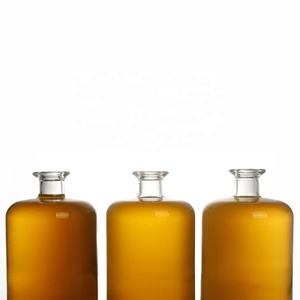 Botella de vidrio personalizada 700ml 750ml Botella de licor Redonda de Ginebra transparente Botella de Ron especiado de licor - Product Image 3