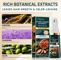 Crème colorante pour cheveux avec tête de brosse, formule végétale pour couvrir les cheveux gris, coloration capillaire en une seule étape, logo et emballage personnalisés pris en charge