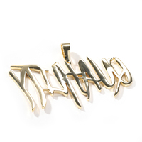 Collier personnalisé INS avec nom en lettres majuscules, plaqué platine, style Hip Hop, serti de zircone cubique (CZ) et motif graffiti